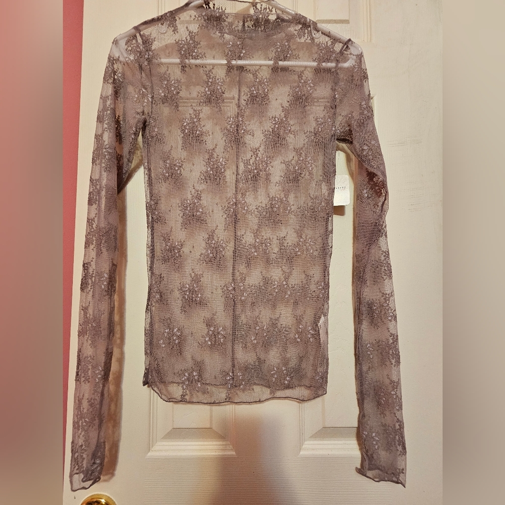 Free People lilac lace long sleeve